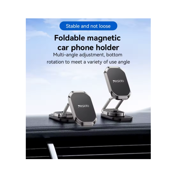 Yesido magnetisch selbstklebend faltbare  KFZ-Halterung (Armaturenbrett) dunkelgrau (C222)