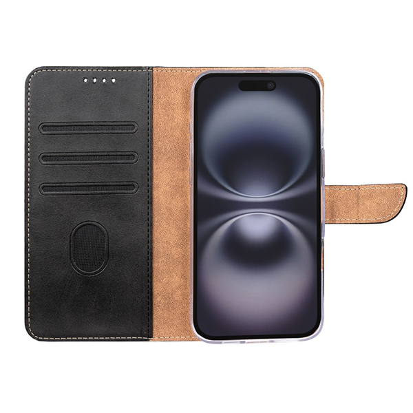Rixus Flip Book Cover Tasche Schutz-Hülle Case passend für Apple iPhone 17, schwarz