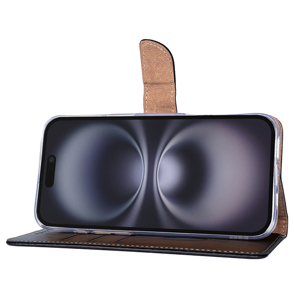 Rixus Flip Book Cover Tasche Schutz-Hülle Case passend für Apple iPhone 17, schwarz