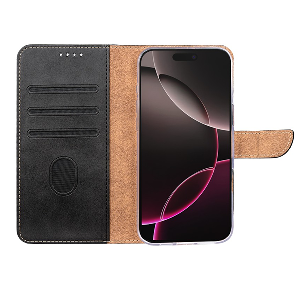 Rixus Flip Book Cover Tasche Schutz-Hülle Case passend für Apple iPhone 17 Pro Max, schwarz