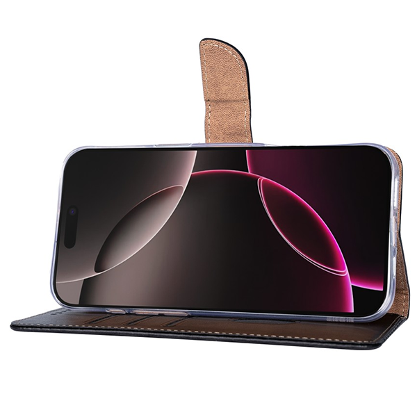 Rixus Flip Book Cover Tasche Schutz-Hülle Case passend für Apple iPhone 17 Pro Max, schwarz