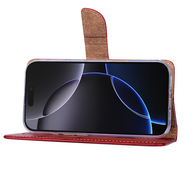 Rixus Flip Book Cover Tasche Schutz-Hülle Case passend für Apple iPhone 17 Pro Max, rot