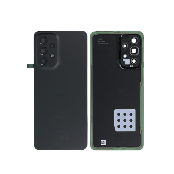 Akkudeckel kompatibel mit Samsung Galaxy A33 5G A336B mit Kameralinse, schwarz