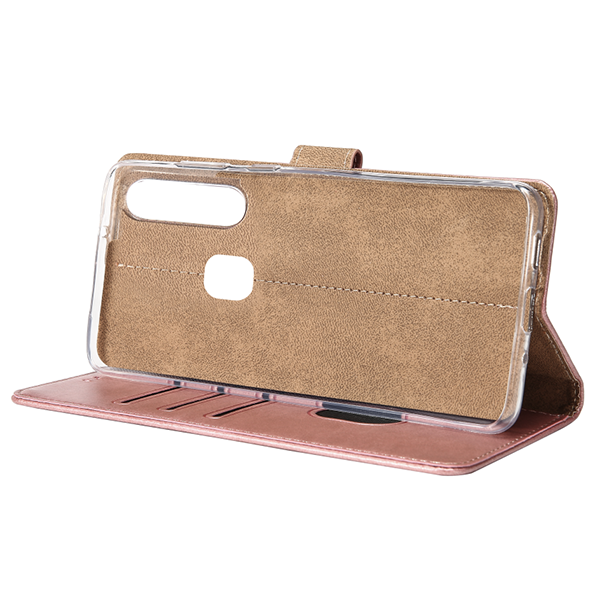 Rixus Flip-Hülle Wallet passend für Samsung Galaxy A20e (A202F) mit Standfunktion, pink