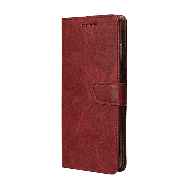 Rixus Flip-Hülle Wallet passend für Samsung Galaxy A07 (A075F) mit Standfunktion, dunkelrot