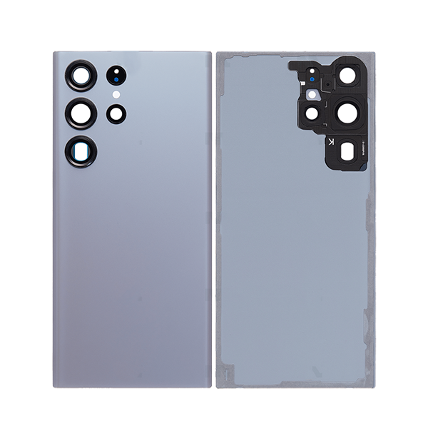 Akkudeckel mit Kameraglas kompatibel mit Samsung Galaxy S23 Ultra S918B, Graphite