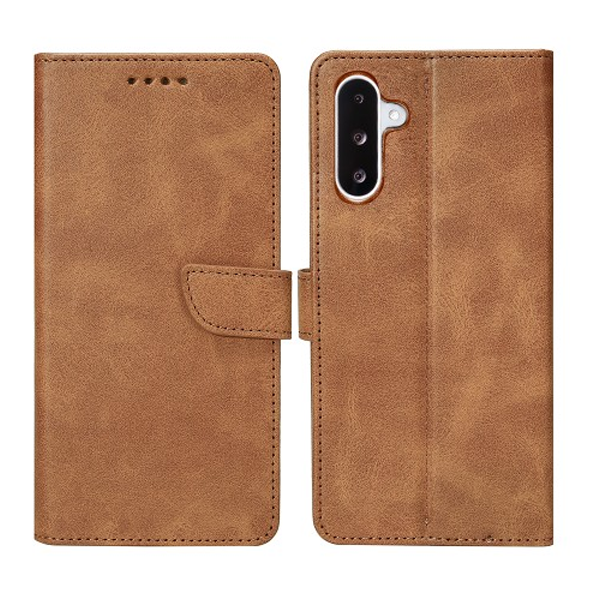 Rixus Flip Book Cover Tasche Schutz-Hülle Case passend für Samsung Galaxy A26 (A266B), Galaxy A17, hellbraun