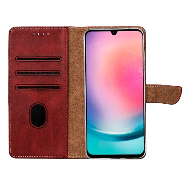 Rixus Flip Book Cover Tasche Schutz-Hülle Case passend für Samsung Galaxy A26 (A266B), Galaxy A17, rot