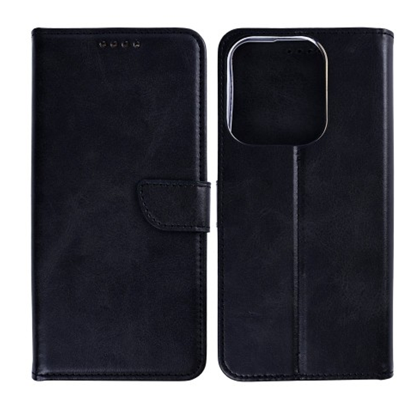 Rixus Flip Book Cover Tasche Schutz-Hülle Case passend für Xiaomi Redmi 15C, schwarz