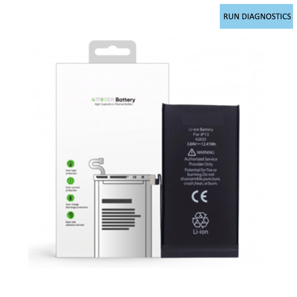 starfix Akku kompatibel mit Apple iPhone 13 inkl. Montagekleber (Run Diagnostics)