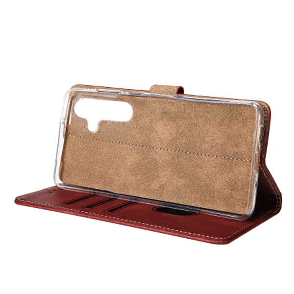 Rixus Flip-Hülle Wallet passend für Samsung Galaxy A16 A165F, A16 5G (A166B) mit Standfunktion, rot