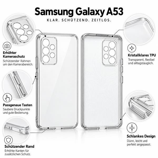 starfix Air Silikon-Hülle passend für Samsung Galaxy A53 5G, transparent