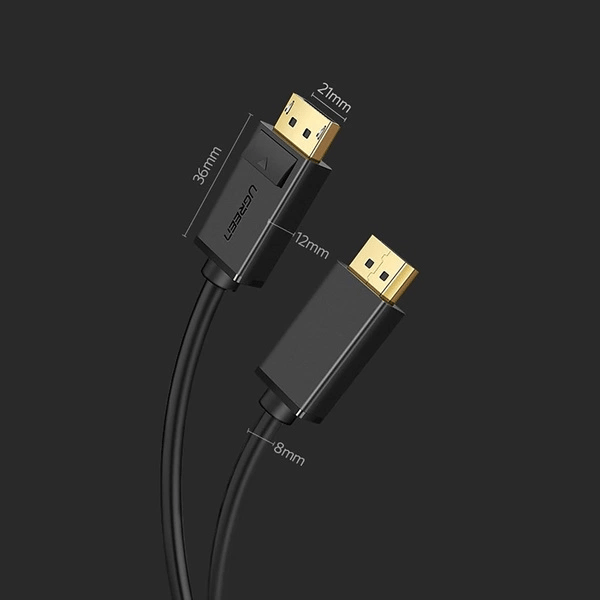 Ugreen DisplayPort - DisplayPort Kabel 2m schwarz (UGR337BLK)