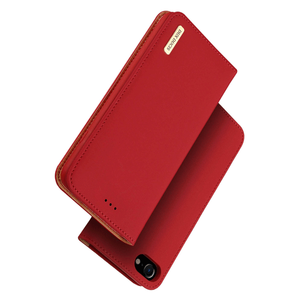 Dux Ducis Wish Series Echt Leder Flip Wallet Tasche Schutz-Hülle Cover für iPhone Xs Max rot