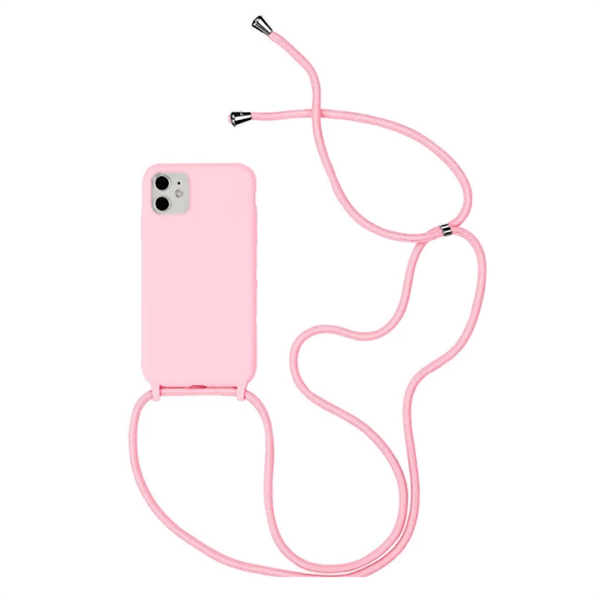 starfix "Kordon" Schnur Tasche Silikon Schutz-Hülle Cover Case S-Case für Samsung A415F Galaxy A41, pink