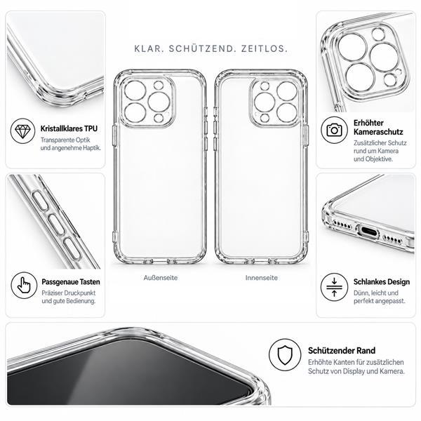 starfix Silikon-Hülle passend für Apple iPhone 13 Pro, transparent