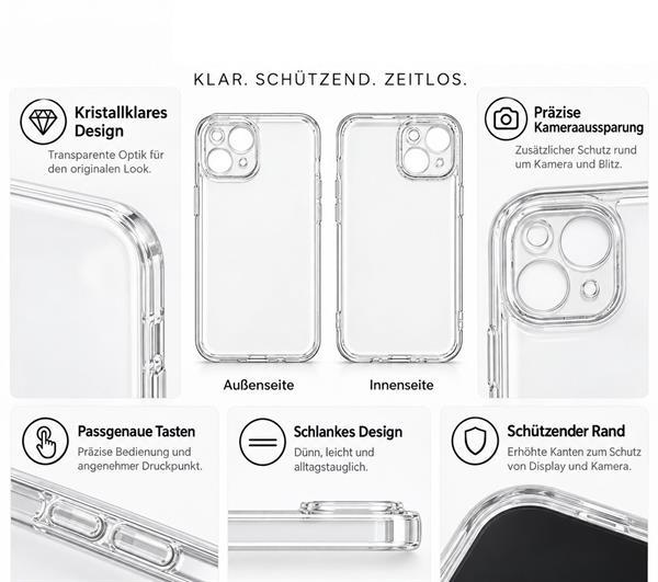 starfix Air Silikon-Hülle passend für Apple iPhone 14, transparent