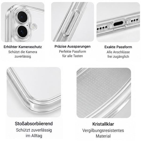 starfix Air Silikon-Hülle passend für Apple iPhone 17, transparent