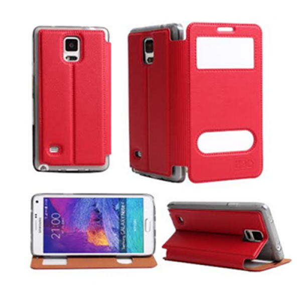 starfix View Flip Tasche Schutz-Hülle Cover für Hauwei P10 lite Rot Magnet Serie