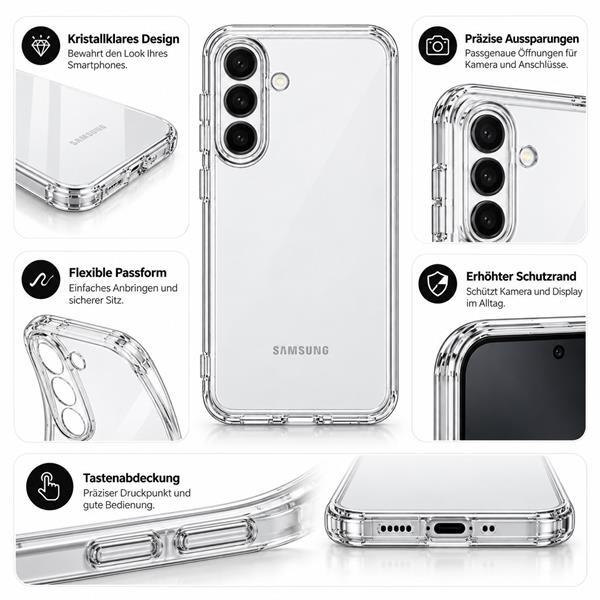 starfix AIR Silikon-Hülle passend für Samsung Galaxy S26 Plus (S947B), transparent
