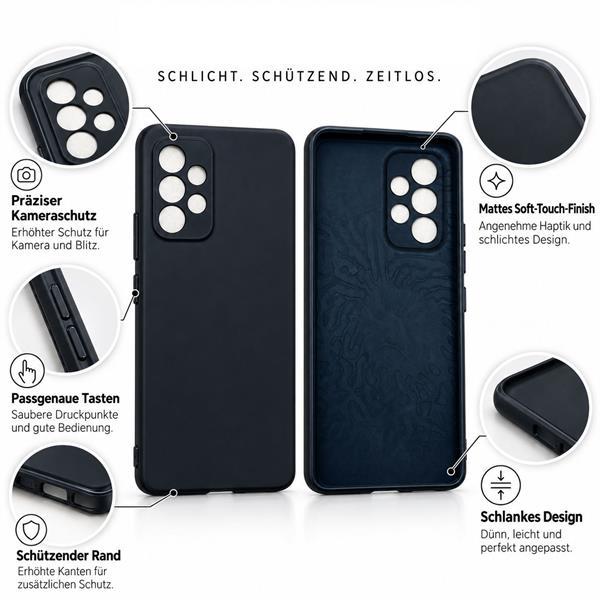 starfix Air Silikon-Hülle passend für Samsung Galaxy A53 5G, schwarz