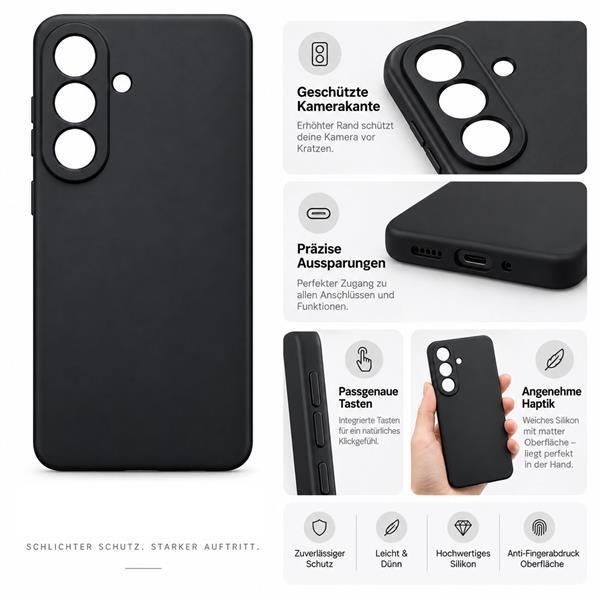 starfix AIR Silikon-Hülle passend für Samsung Galaxy S26 Plus (S947B), schwarz