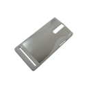 starfix Hard Back Cover Schutz-Hülle Tasche Case für Sony Xperia S LT26/LT26i Alu Optik weiss/silber