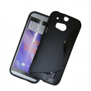 Silikonhülle S-Line" für HTC One M8 schwarz
