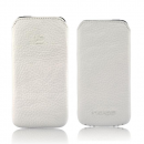 Indigo Apple iPhone 5, 5C, 5S Ultra Slim Pouch Ledertasche Flother weiß