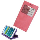 starfix Flip Tasche Schutz-Hülle Book Cover mit Sichtfenster - Magnet Serie für Huawei P8 Lite rosa