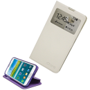 starfix Flip Tasche Schutz-Hülle Book Cover mit Sichtfenster - Magnet Serie für LG G3s weiss