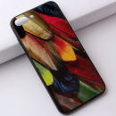 starfix Silikon-Tasche Schutz-Hülle Cover Schutz Musteraufdruck (Federn) für iPhone X/Xs