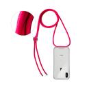 "OKKES" "Kordon" Schnur TPU Silikon-Tasche Schutz-Hülle Cover für iPhone X / XS (5,8), pink