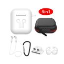starfix 6in1 Silikon Cover Starter-Set mit Zubehör für AirPods 1 & 2 Gen, Weiß