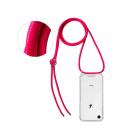 "OKKES" "Kordon" Schnur/Kette TPU Silikon-Tasche Schutz-Hülle Cover für iPhone XR, pink