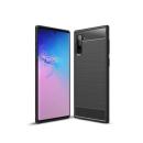 starfix Carbon Silikon-Hülle Tasche Case für Samsung Galaxy Note 10 schwarz