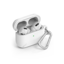 Ringke Silikon Hülle, Schutzhülle für Apple Airpods Pro, weiß inkl. Karabiner Haken