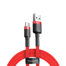 Baseus Cafule USB / USB-C Ladekabel/Datenkabel Nylon geflochten - QC3.0 3A - rot (1M)