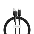 Baseus Premium - Silica Gel - USB/USB-Type-C Ladekabel/Datenkabel - 2A, 480 Mbit / s - schwarz (1M)