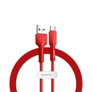 Baseus Premium - Silica Gel - USB/USB-Type-C Ladekabel/Datenkabel - 2A, 480 Mbit / s - rot(1M)