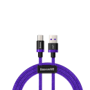 Baseus USB / USB-C Ladekabel/Datenkabel Nylon geflochten SuperCharge 40W 3.0 QC3.0 violett (2M)