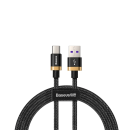 Baseus USB / USB-C Ladekabel/Datenkabel Nylon geflochten SuperCharge - 40W 3.0 QC3.0 - schwarz (2M)