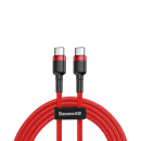 Baseus Cafule Ladekabel/Datenkabel Nylon geflochtenes USB-C PD PD2.0 60W 20V 3A QC3.0 rot (1M)