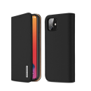 Dux Ducis Wish Series Echt Leder Flip Wallet für Apple iPhone 12 /12 Pro schwarz