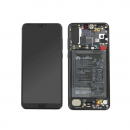 Huawei P20 Pro 02351WQK (CLT-L09/ CLT-L29) LCD Display + Rahmen inkl Akku, schwarz