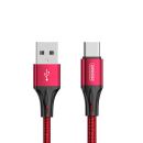 Joyroom Schnellladekabel USB - USB Typ C 3A rot (1,5m)