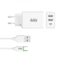 Durata AC Schnelladegerät mit 2 USB Slot & 1PD Anschluss, weiss (DR-70)