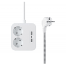 Durata 15W USB Type-C und 2 x Port USB-A Desktop-Steckdosenleiste, weiss