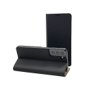 Galeli Echtleder Book Case Schutz-Hülle Marc Flip-Tasche passend für Samsung Galaxy S21 Plus, schwarz