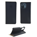 Galeli Echtleder Book Case Schutz-Hülle Marc Flip-Tasche passend für Xiaomi Mi 11 Lite, schwarz